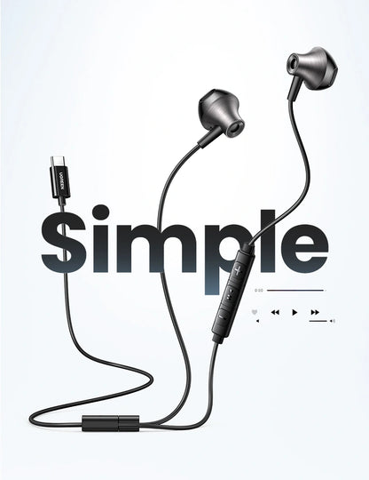 UGREEN Wired Earphones with Type-C Connector – EP106 – 35756