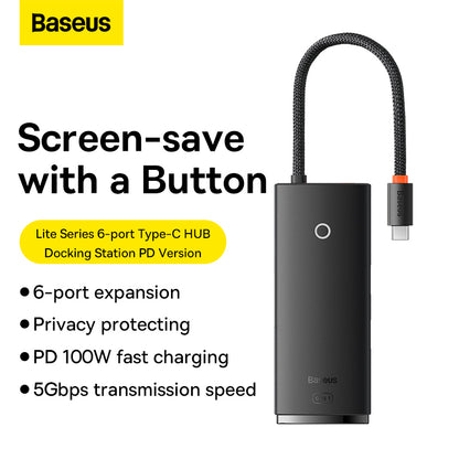 Baseus 6 in 1 Lite Air Joy Type-C HUB Docking Station