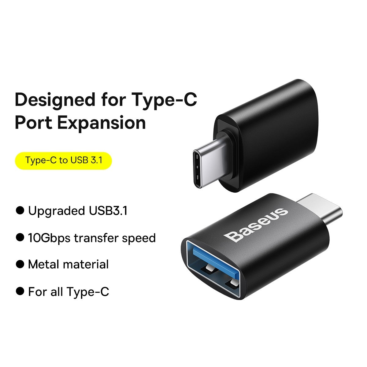 Baseus Type-C to USB A Ingenuity Series Mini OTG Adaptor 3.1