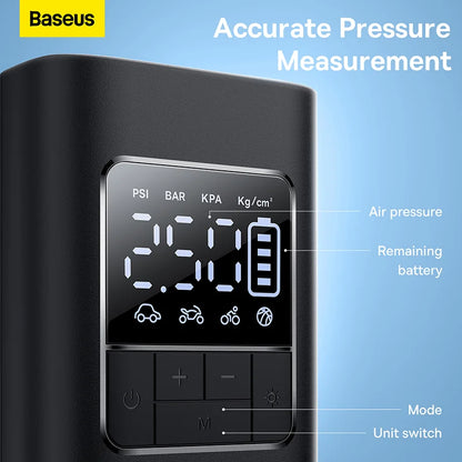 Baseus Super Mini Pro Series Wireless Car Inflator Cluster Black – C11159300111-00