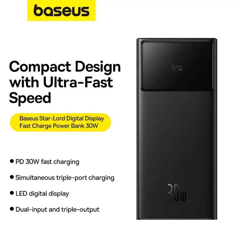Baseus 30000mAh 30W Star-Lord Digital Display Fast Charging Power Bank