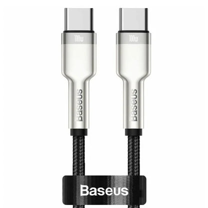 Baseus Cafule Series 1M Metal Data Cable Type-C to Type-C 100W Black – CATJK-C01