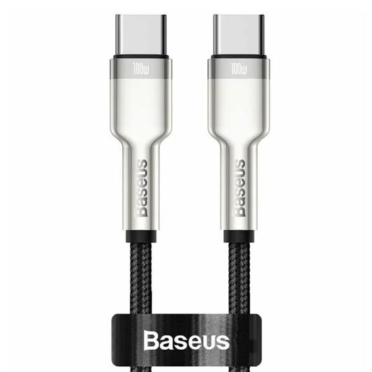 Baseus Cafule Series 1M Metal Data Cable Type-C to Type-C 100W Black – CATJK-C01