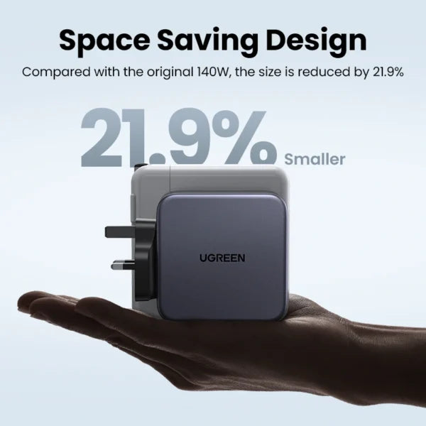 UGREEN 140W GaN Fast Charger with Type-C to Type-C 1.5Meter Cable – CD289 - 90322