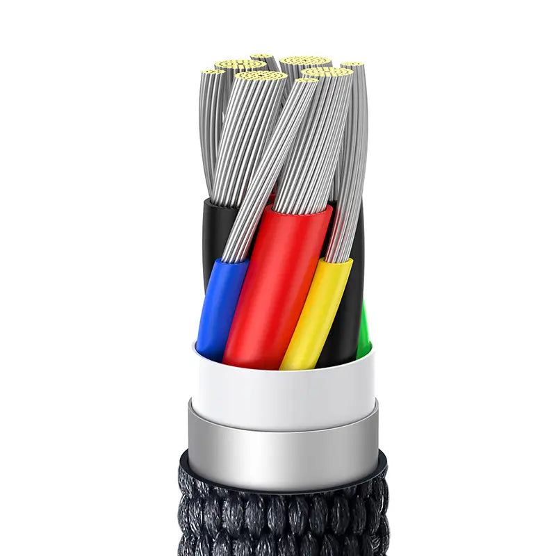 Baseus 1.2m Type-C to Type-C 100W Fast Charging Data Cable – Crystal Shine Series – Black