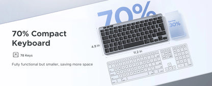 UGREEN Mini Multi-mode Bluetooth & Wireless Keyboard – K551- 75049