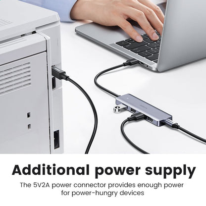 UGREEN 4-Port USB3.0 5Gbps Hub with Type-C Power Port – CM219 – 50985