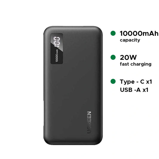 UGREEN 10000mAh 20W Two-way Fast Charging Power Bank – PB311 – 25742