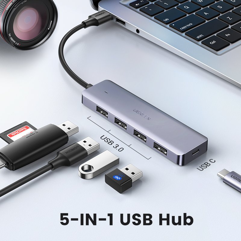 UGREEN 4-Port USB3.0 5Gbps Hub with Type-C Power Port – CM219 – 50985
