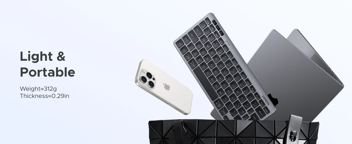 UGREEN Mini Multi-mode Bluetooth & Wireless Keyboard – K551- 75049