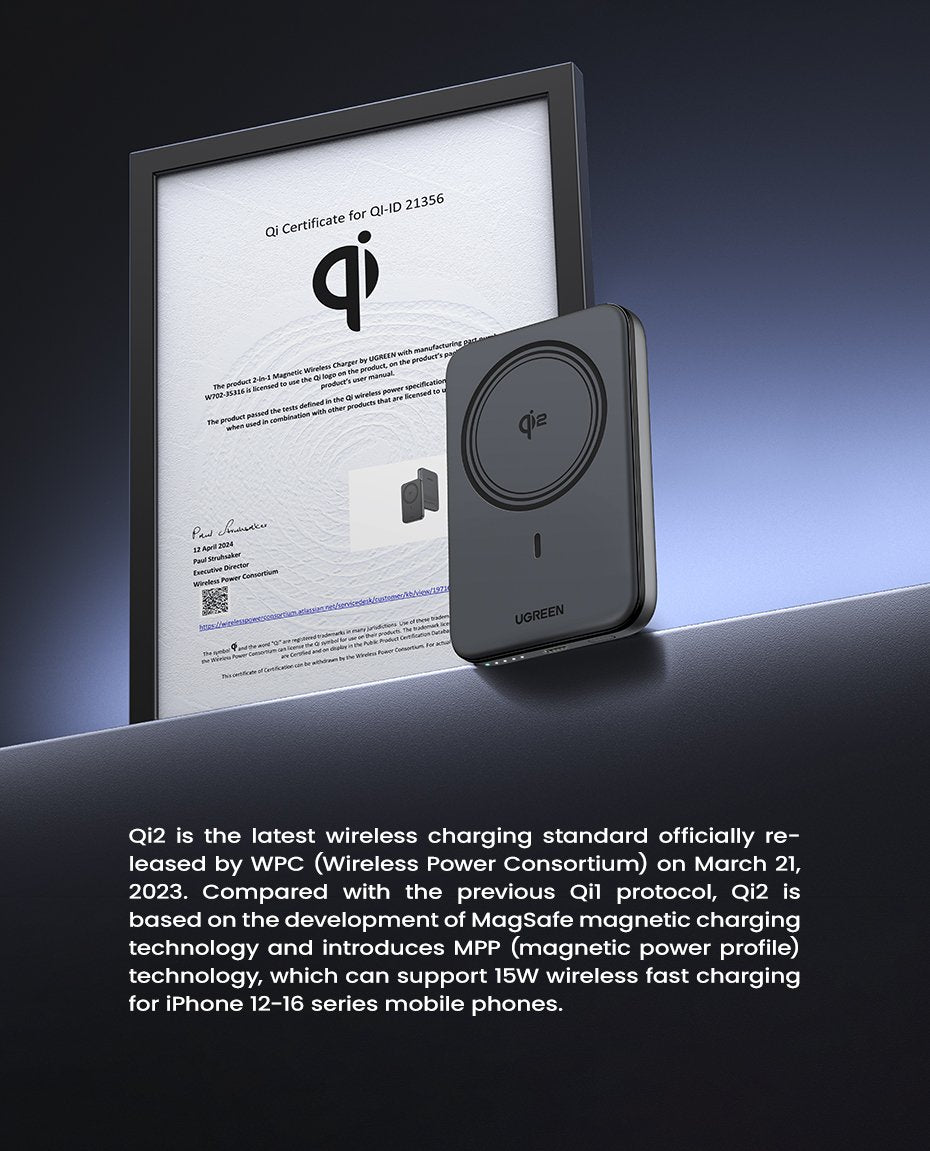UGREEN 10000mAh 30W Qi2 Magnetic Wireless Power Bank – PB761 – 45763