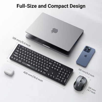 UGREEN Wireless Keyboard and Mouse Combo Without Battery – MK006 – 35740