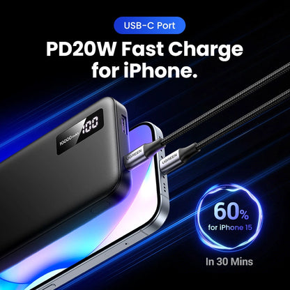 UGREEN 10000mAh 20W Two-way Fast Charging Power Bank – PB311 – 25742