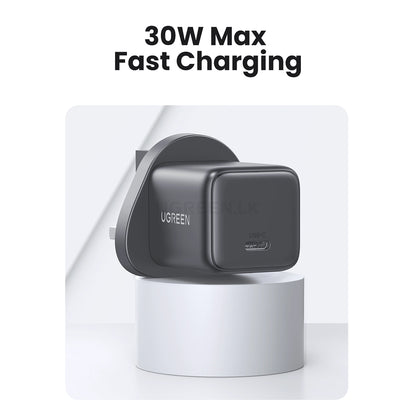 UGREEN 30W Type-C GaN Fast Charger UK with 1m Type-C Cable – X513 - 75958