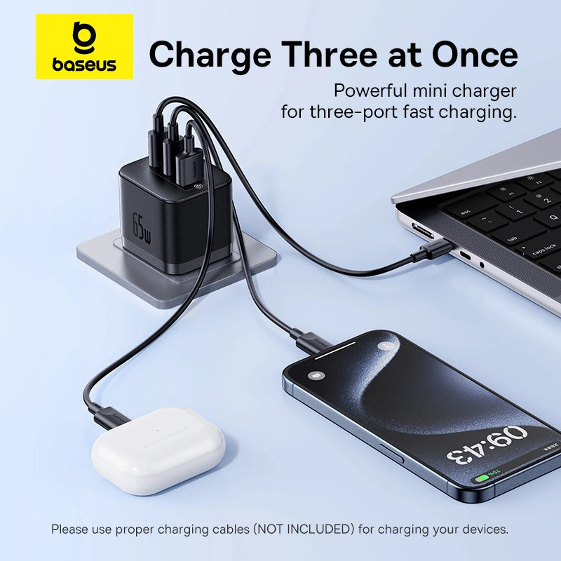 Baseus Palm Fast Charger 2C+U 65W – UK