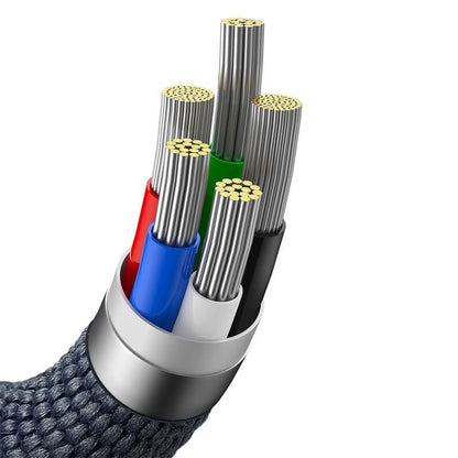 Baseus 1.2m Type-C to Lightning 20W Fast Charging Data Cable-Crystal Shine Series – Blue