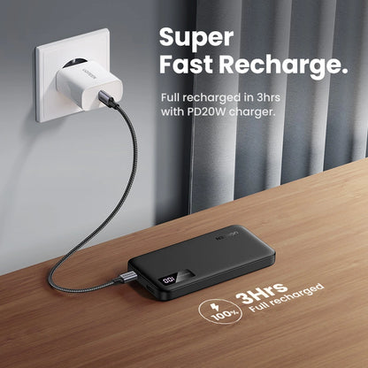 UGREEN 10000mAh 20W Two-way Fast Charging Power Bank – PB311 – 25742