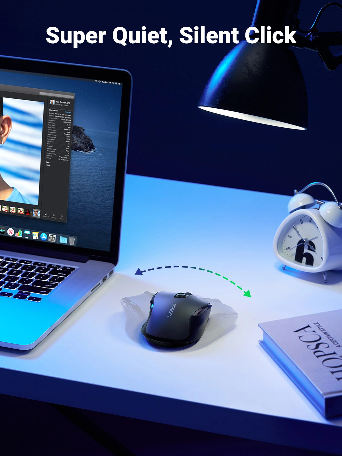 UGREEN Ergonomic Wireless Mouse 2.4G 4000DPI Silence Design