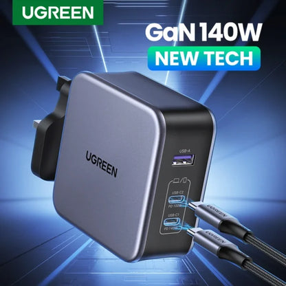 UGREEN 140W GaN Fast Charger with Type-C to Type-C 1.5Meter Cable – CD289 - 90322