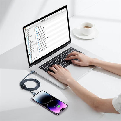 Baseus 1.2m Type-C to Lightning 20W Fast Charging Data Cable-Crystal Shine Series – Blue