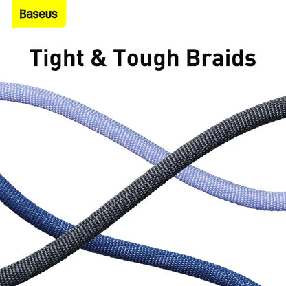 Baseus 1.2m Type-C to Type-C 100W Fast Charging Data Cable – Crystal Shine Series – Black