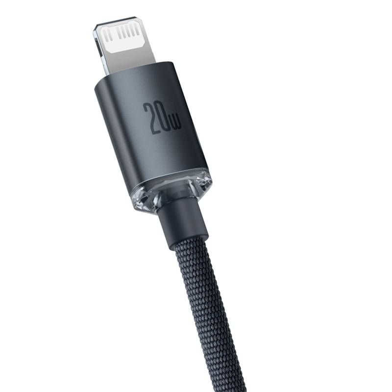 Baseus 1.2m Type-C to Lightning 20W Fast Charging Data Cable-Crystal Shine Series – Blue
