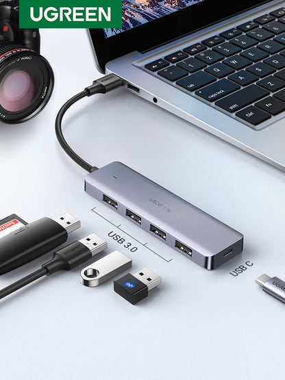 UGREEN 4-Port USB3.0 5Gbps Hub with Type-C Power Port – CM219 – 50985